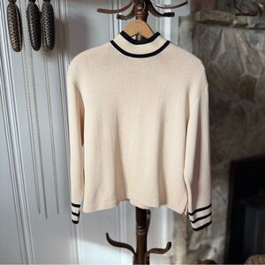 ST JOHN Vintage Santana Knit Mockneck Sweater